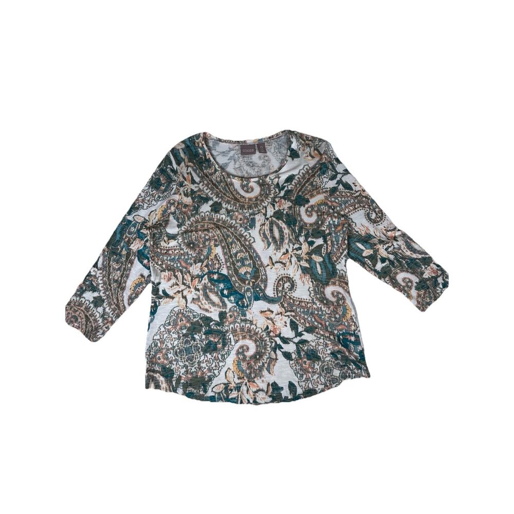 Chico's Multicolor Paisley Blouse Chico’s Size 0 = US Size S